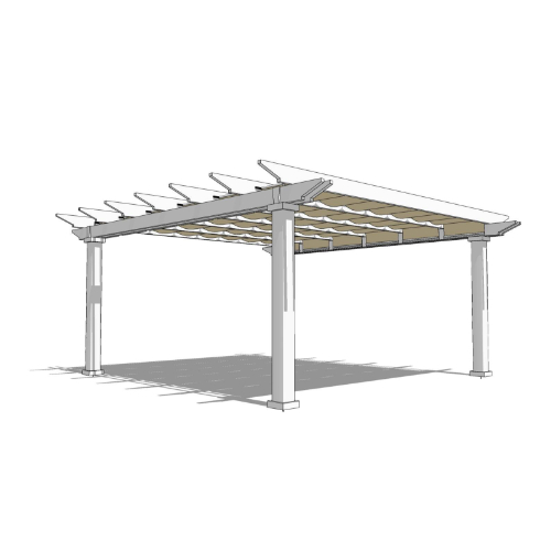 Marquis: 20' - 8" W X 20' P Freestanding Marquis Shade Structure