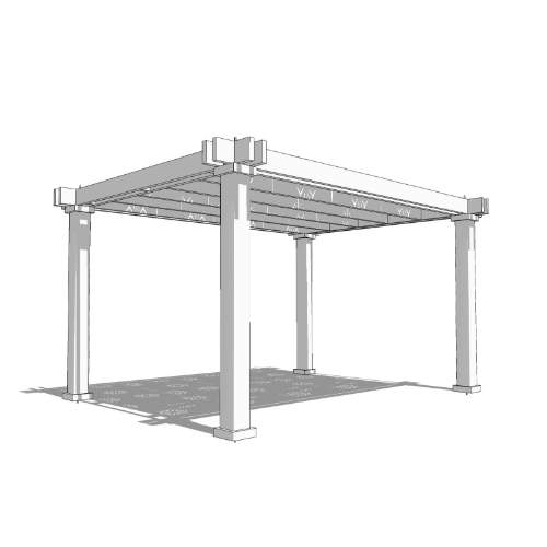 Reverie: 12' W X 20' P Freestanding Reverie Shade Structure