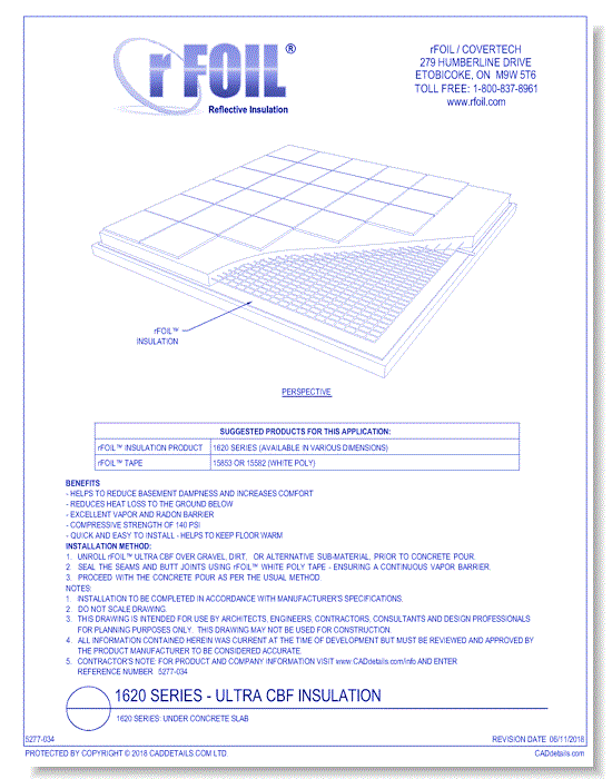 1620 Series: Under Concrete Slab