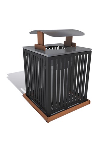 Classic 32 Aluminum Single Stream Waste Receptacle (Model 50101)