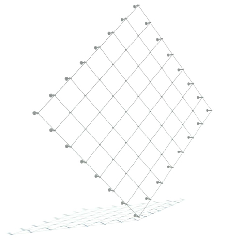 Wall Trellis Systems: System Lägern, Diagonal Cables – Elevation/Section 