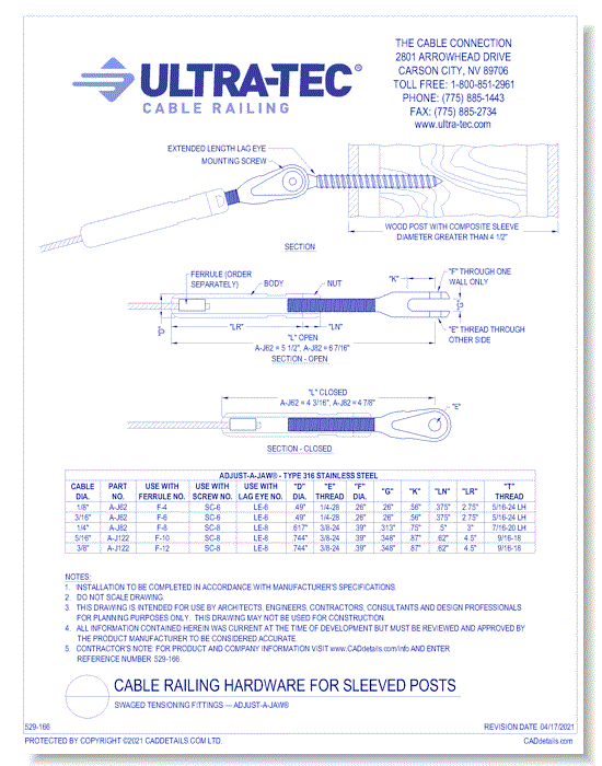 Swaged Tensioning Fittings — Adjust-A-Jaw®