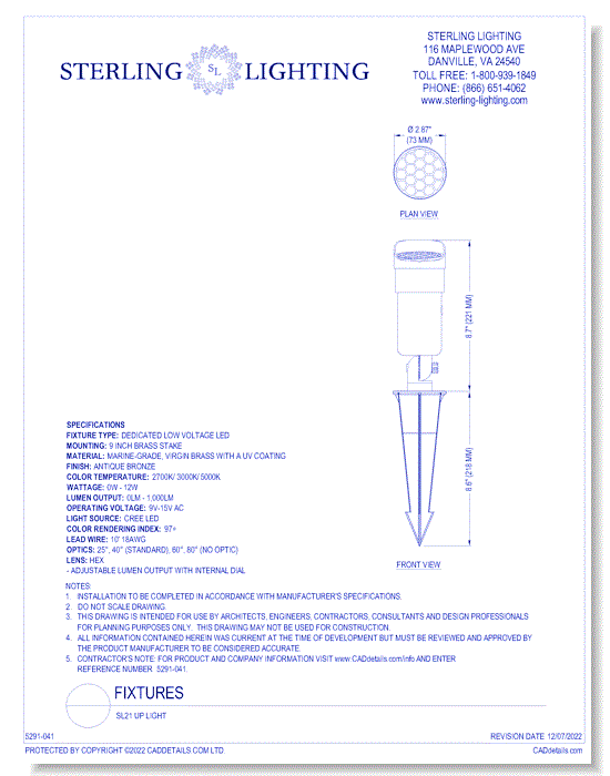 SL21 Up Light