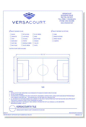 VersaCourt® Tennis Court Conversion to Soccer