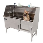 View Stainless Steel Step-In Animal Bathtub with Hair Catching Drain System