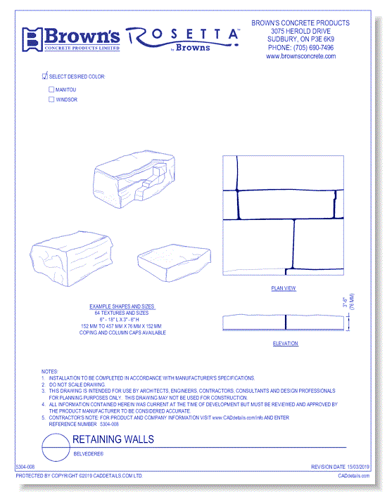 Retaining Walls: Belvedere®