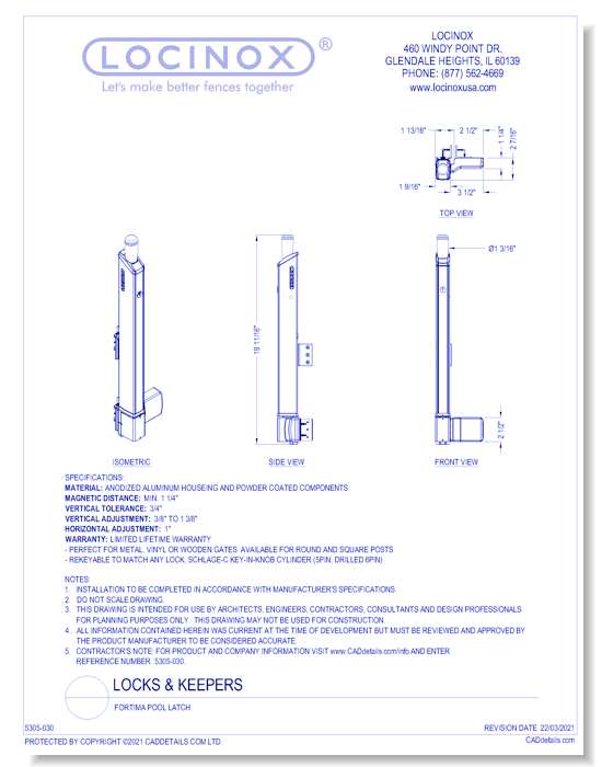 Locks & Keepers: Fortima Pool Latch