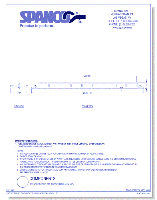 730 Series Complete Bridge (RB728.01-34.00C)