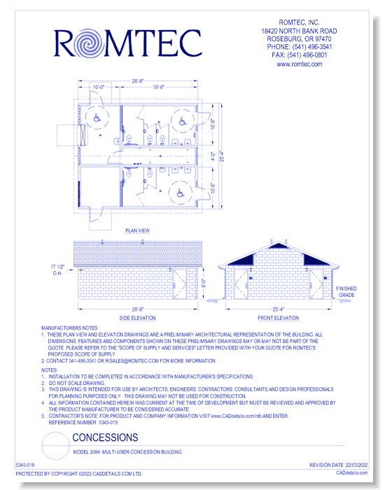 Model 2084: Multi-User Concession Building