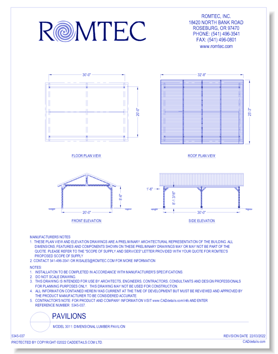 Model 3011: Dimensional Lumber Pavilion