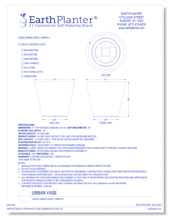 Large Urban Vase 41 (EPMV41)