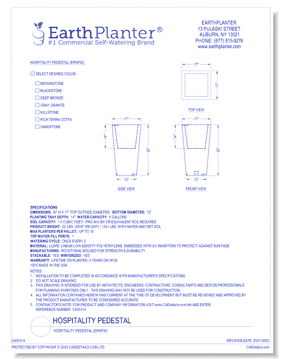 Hospitality Pedestal (EPHP30)