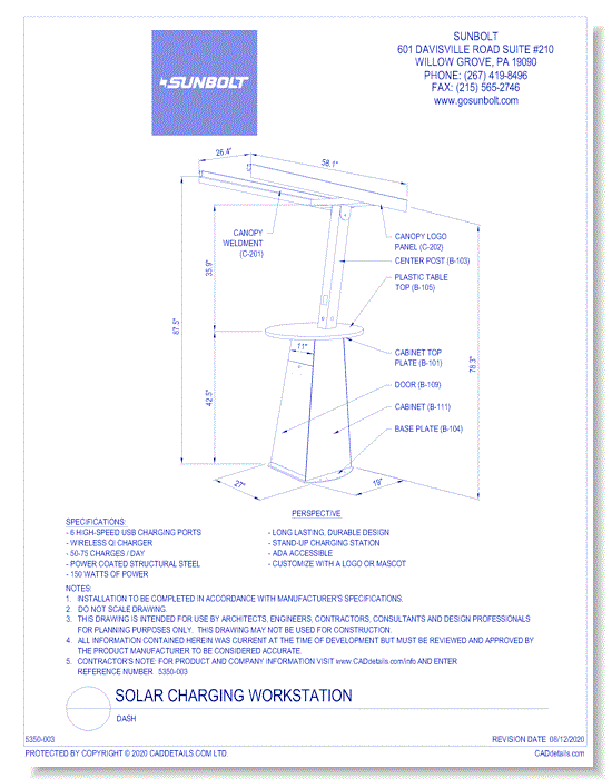 Dash Solar Charging Workstation