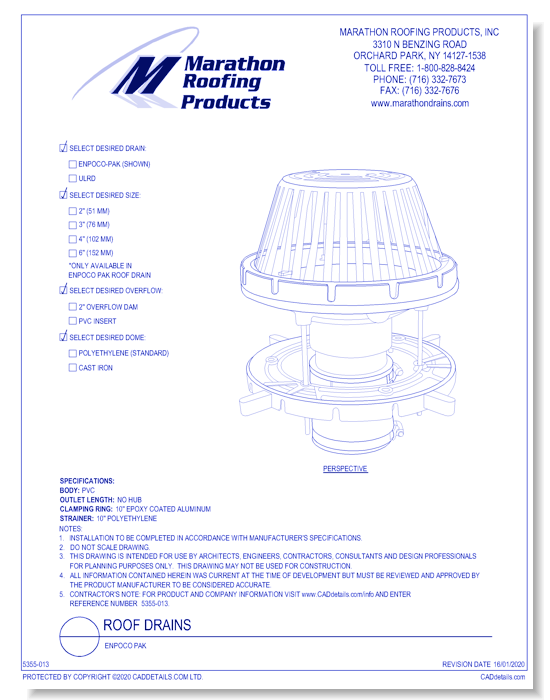 Roof Drains: Enpoco Pak