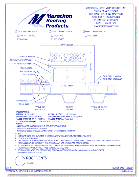 Roof Vents: XLC Vent