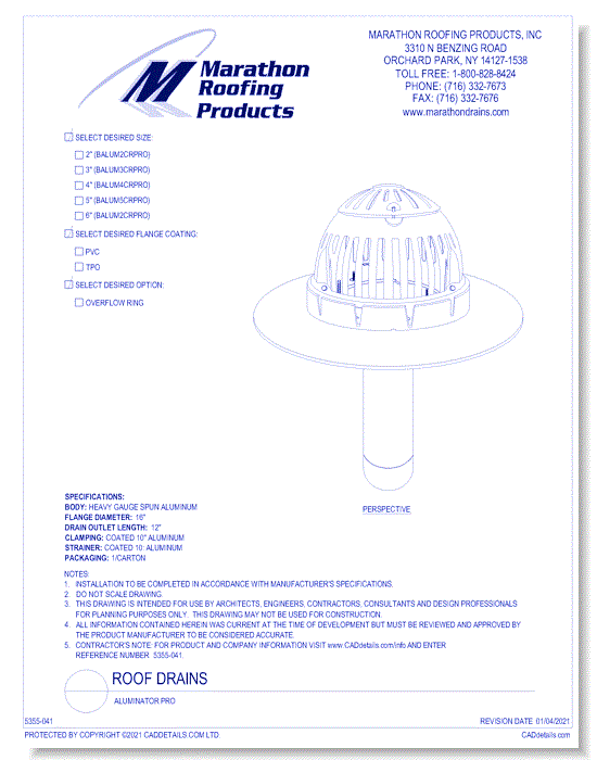 Roof Drains: Aluminator PRO