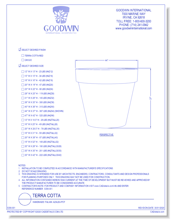 Handmade Italian: Azalea Pot
