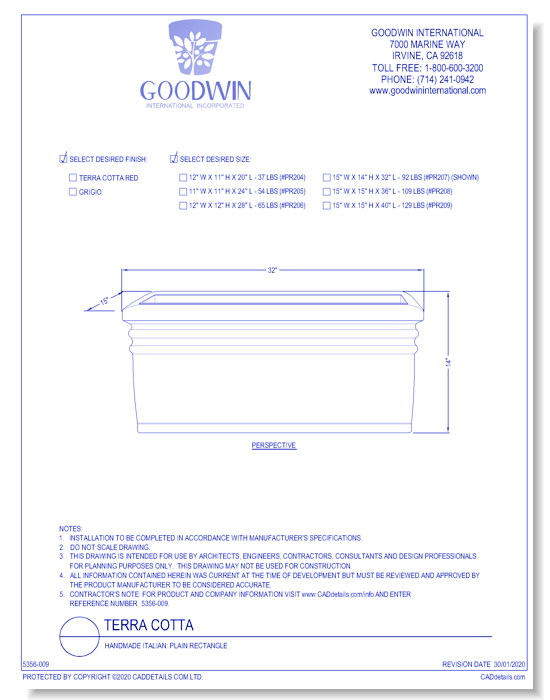 Handmade Italian: Plain Rectangle