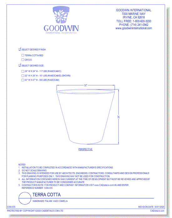 Handmade Italian: Vaso Camelia