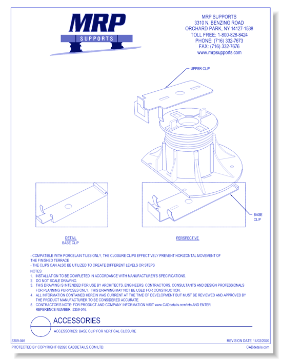 Accessories: Base Clip For Vertical Closure