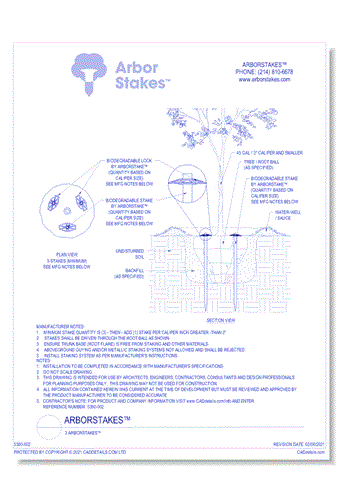 3 ArborStakes™ Tree Stake