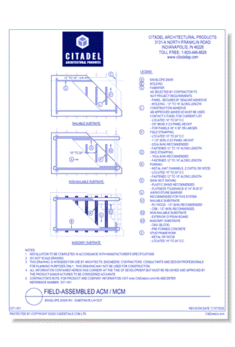 Envelope 2000® RV - Substrate Layout