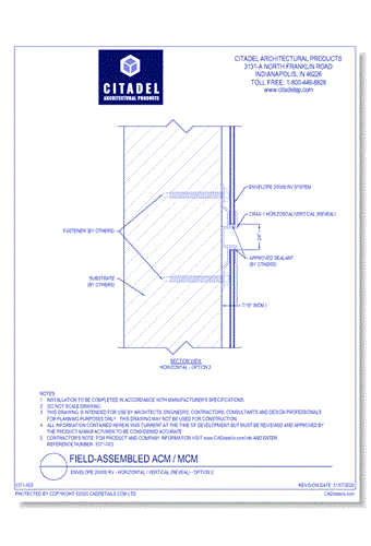 Envelope 2000® RV - Horizontal / Vertical (Reveal) - Option 2