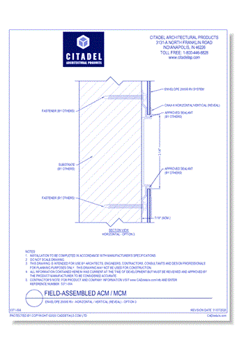 Envelope 2000® RV - Horizontal / Vertical (Reveal) - Option 3