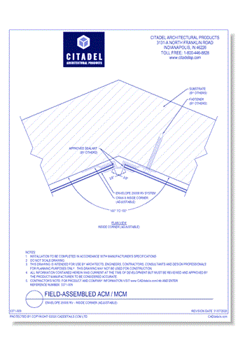 Envelope 2000® RV - Inside Corner (Adjustable)