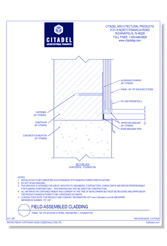 Panel 15® 1PC Molding System - Perimeter J - Foundation