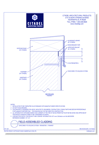 SinoCore® 1PC Molding System - Perimeter J - Parapet