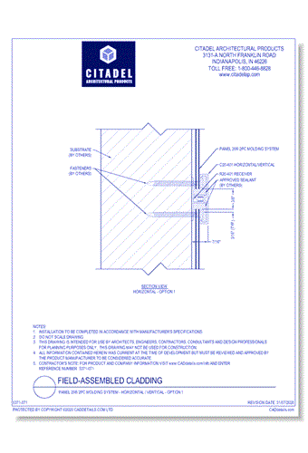 Panel 20® 2PC Molding System - Horizontal / Vertical - Option 1