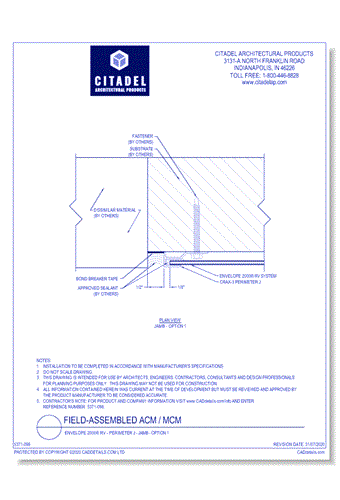 Envelope 2000® RV - Perimeter J - Jamb - Option 1
