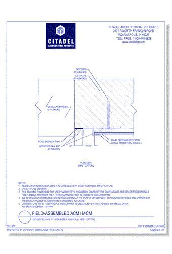 Envelope 2000® RV - Perimeter J (Reveal) - Jamb - Option 2