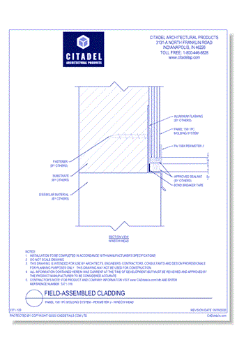 Panel 15® 1PC Molding System - Perimeter J - Window Head
