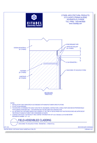 SinoCore® 1PC Molding System - Perimeter J - Window Sill