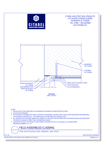 Panel 20® 2PC Molding System - Perimeter J - Jamb - Option 1