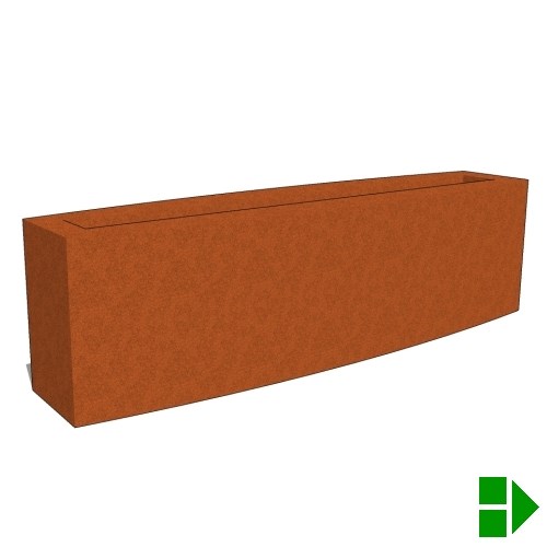 Square Planters: Square Linear - 17" D x 20" H x 72" L