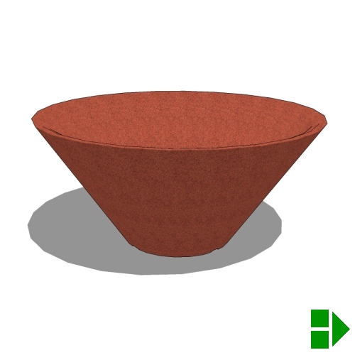 RidgeLine Fire Bowls: Conical - 22" D x 10" H