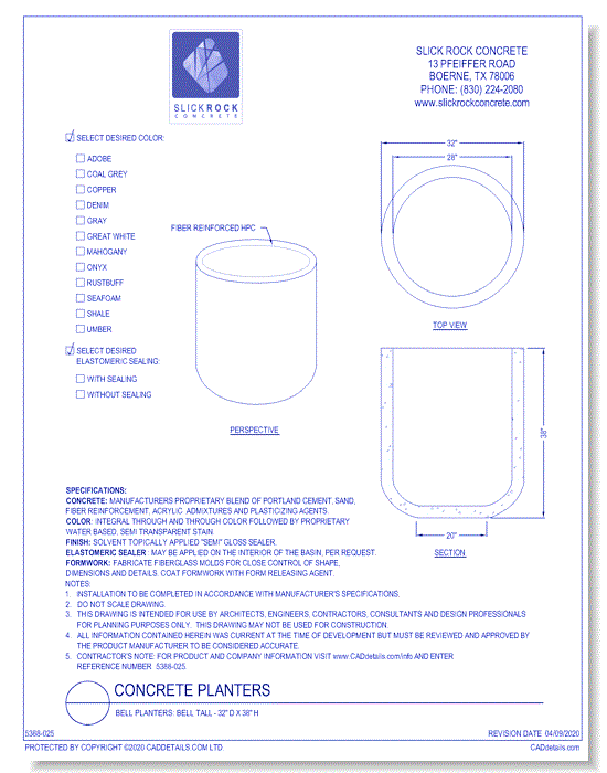 Bell Planters: Bell Tall - 32" D x 38" H