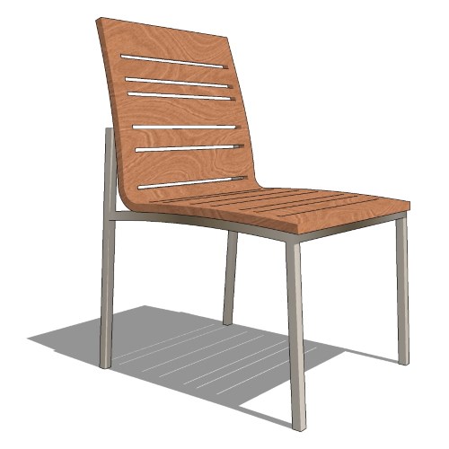 Core Stacking Stainless Steel and Vintage Teak Side (#614)