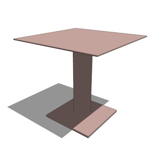 Core Square Ceramic and Stainless Steel Table (#004)