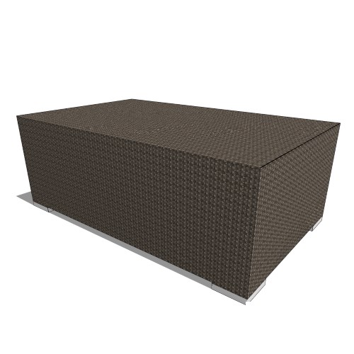 Core Rattan Coffee Table with Tempered Glass Top (#012)