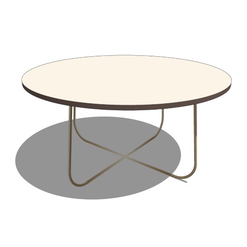 Core Round Fiber and Stainless Steel Coffee Table (#016)