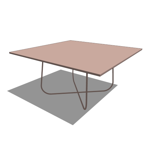Core Square Ceramic and Stainless Steel Coffee Table (#017)