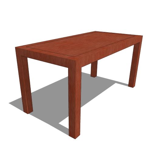 Core Teak Coffee Table with Rattan Inlay (#018)