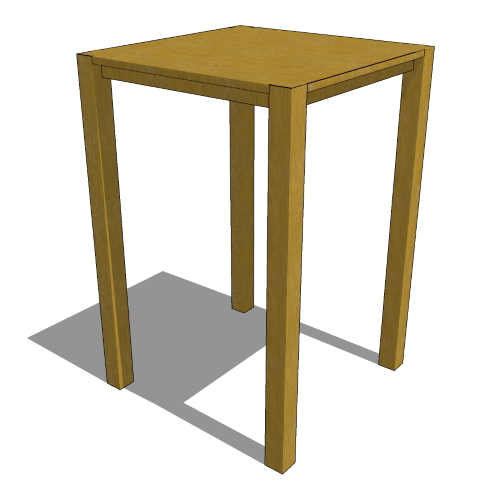 Core Teak and Aluminum 4 Top Cocktail Table (#033)