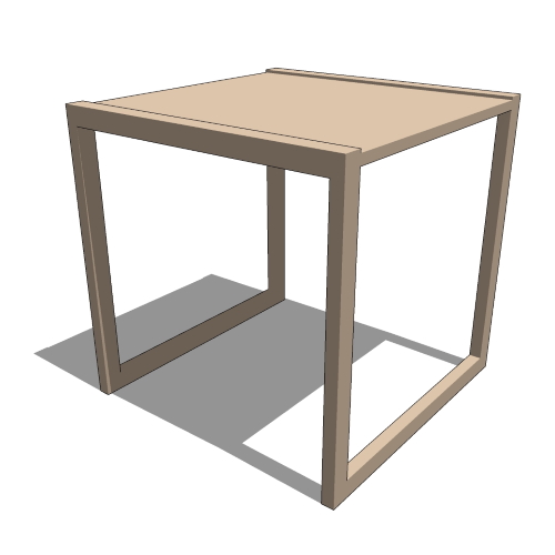 Core Fiber and Stainless Steel Side Table (#040)