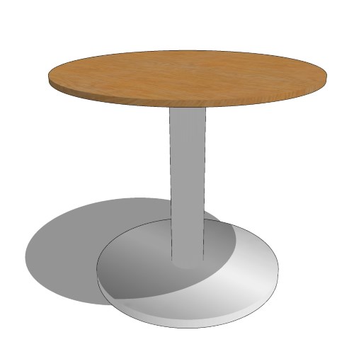 Core Round Teak and Stainless Steel Table (#045)