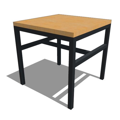 Core Teak and Aluminum Side Table (#047)